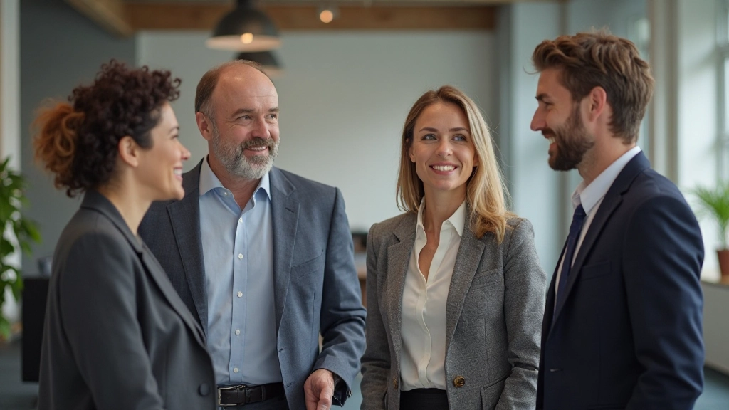 Twee collega's uit verschillende culturen in een vriendelijk gesprek met glimlachen en oogcontact
