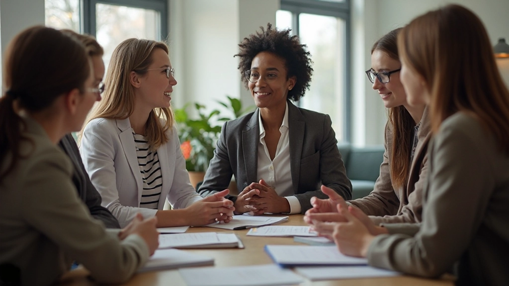 Team meeting in multicultural environment