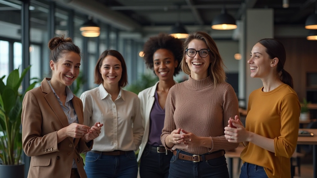 Multicultureel team in trainingssessie