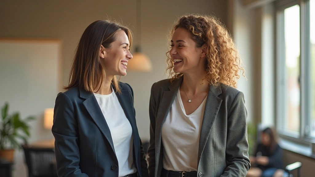 Twee mensen uit verschillende culturen die samen lachen en verbonden zijn